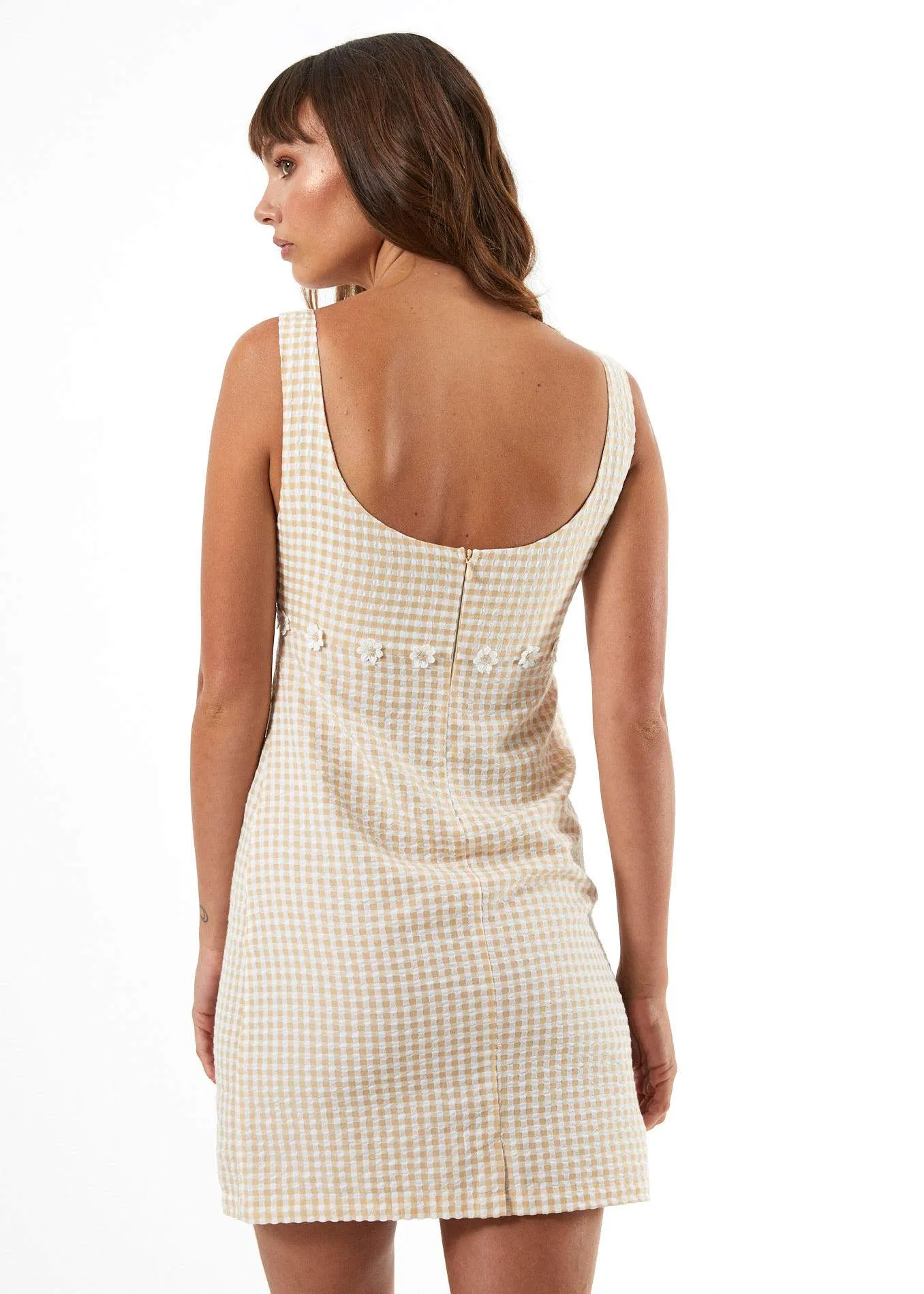 Afends Womens Brigitte - Gingham Mini Dress