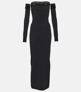 Alaia Vienne off-shoulder maxi dress