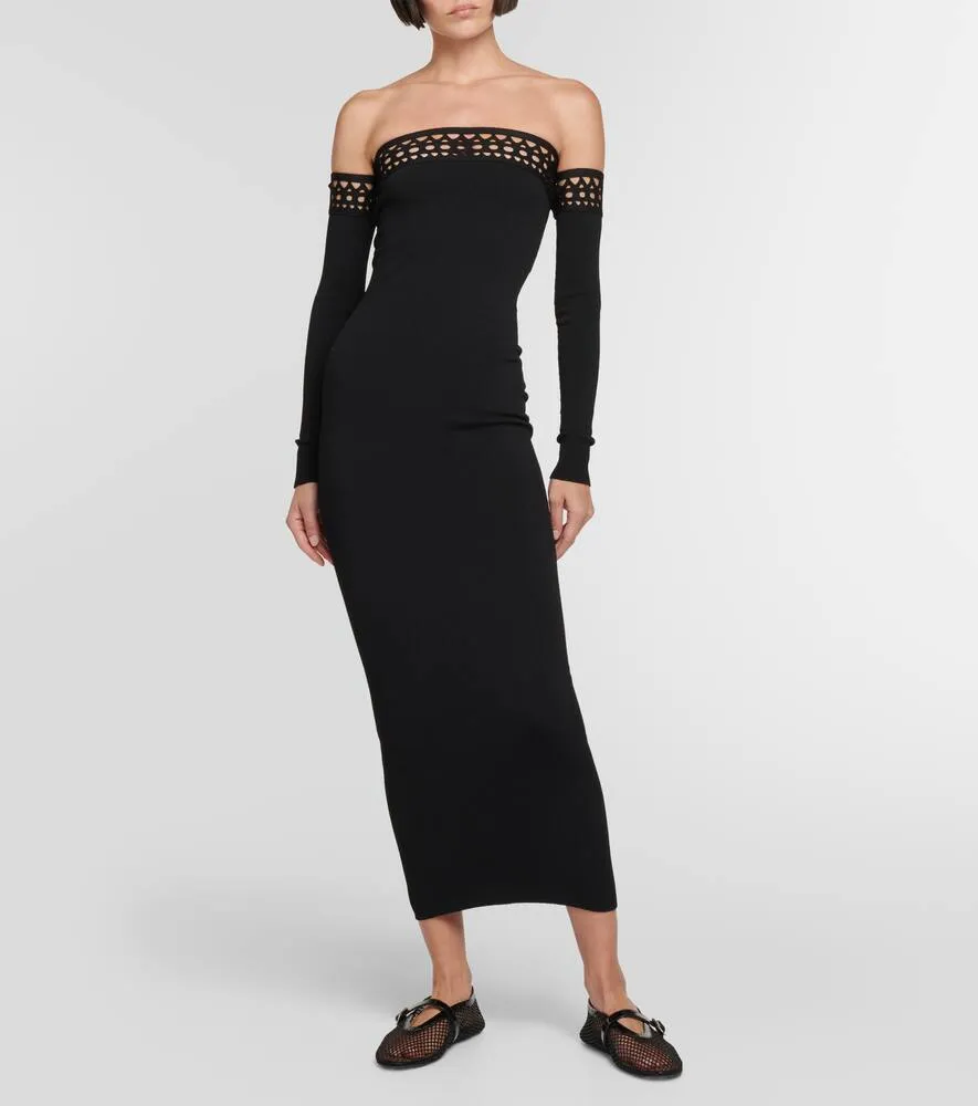 Alaia Vienne off-shoulder maxi dress