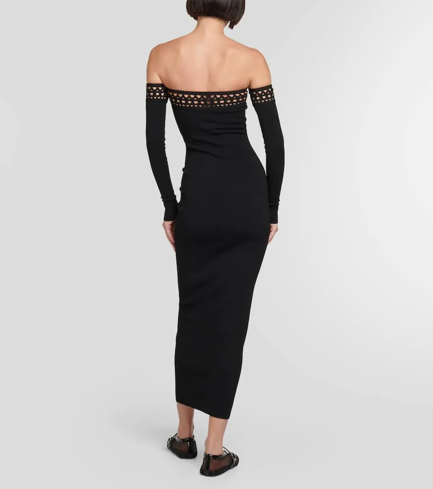 Alaia Vienne off-shoulder maxi dress