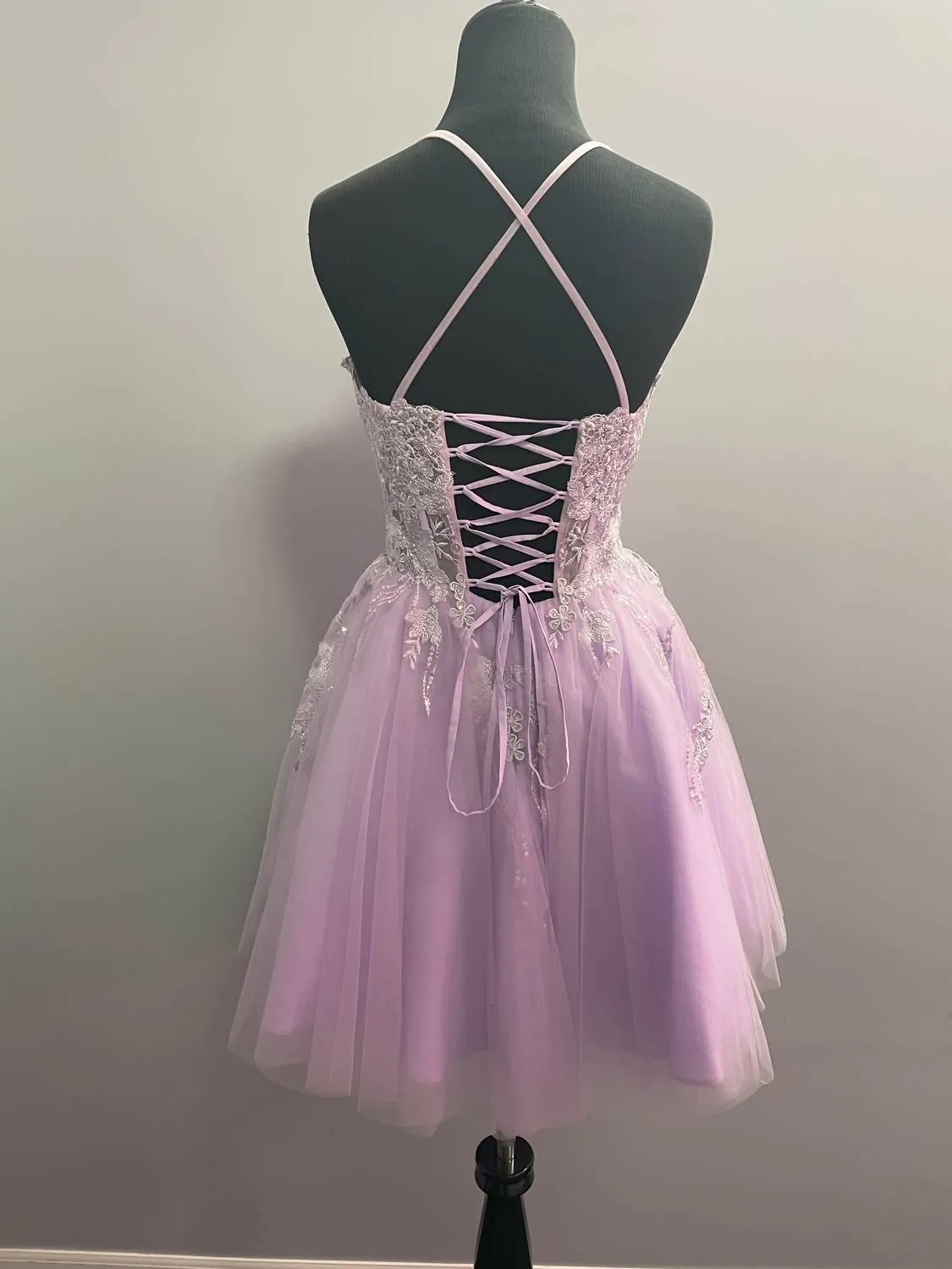 Alyce Paris - Lace Bodice A-line Cocktail Dress