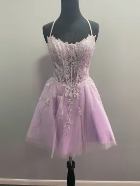 Alyce Paris - Lace Bodice A-line Cocktail Dress