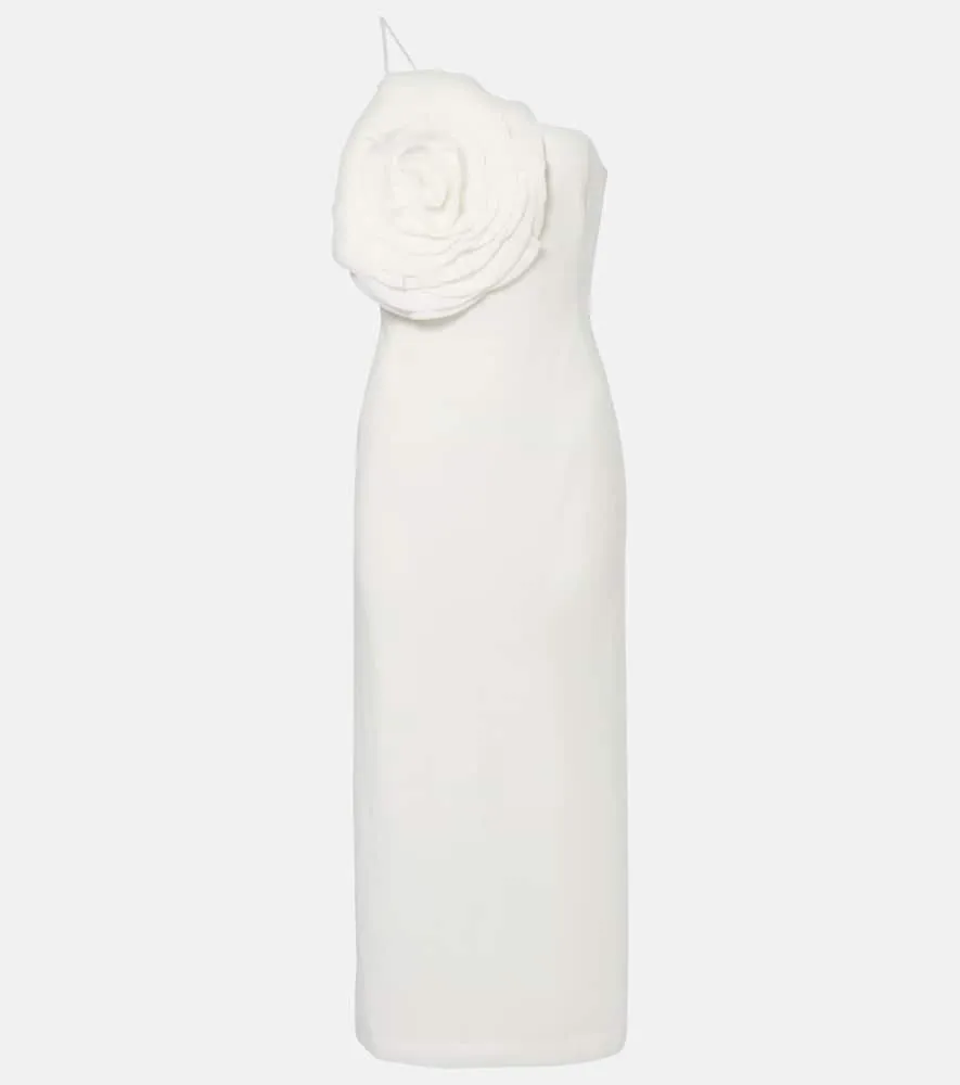 Blumarine Floral embroidered midi dress