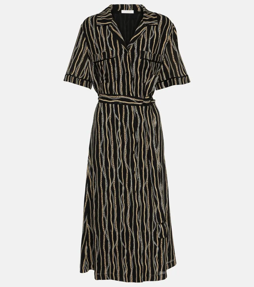 Chloe Printed silk sabl√É¬© shirt dress