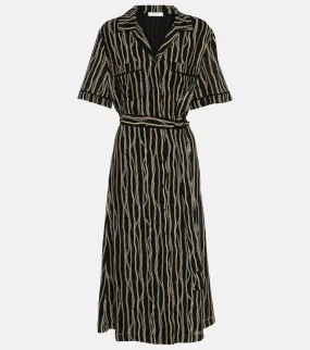 Chloe Printed silk sabl√É¬© shirt dress