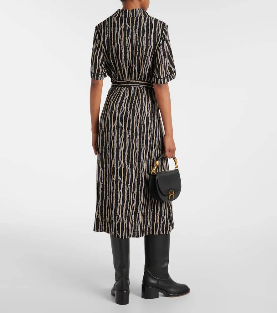 Chloe Printed silk sabl√É¬© shirt dress