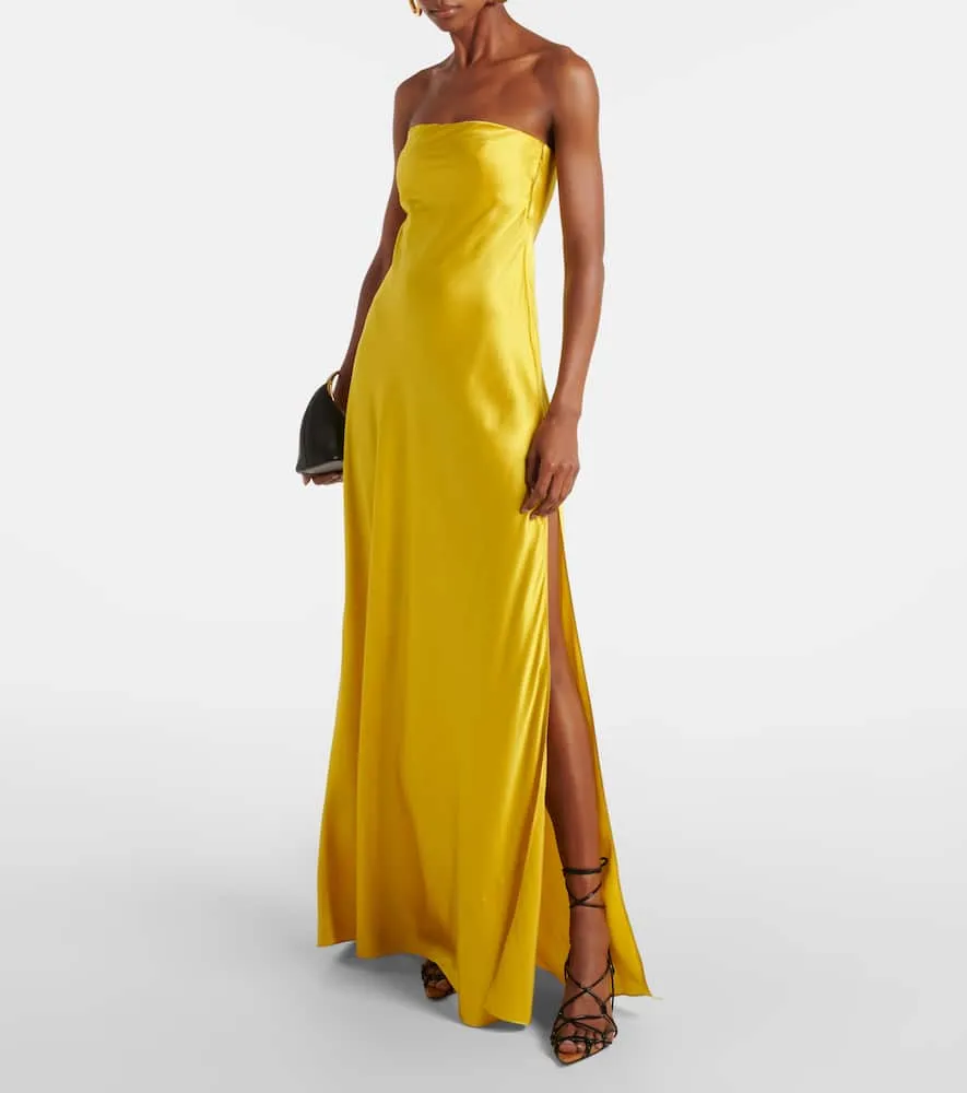 Christopher Esber Filo strapless silk satin gown