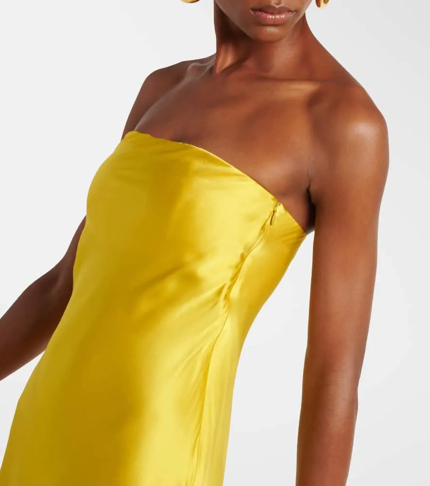 Christopher Esber Filo strapless silk satin gown