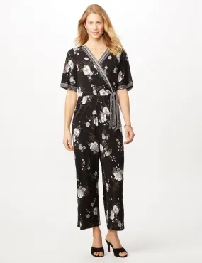 Floral Border Jumpsuit