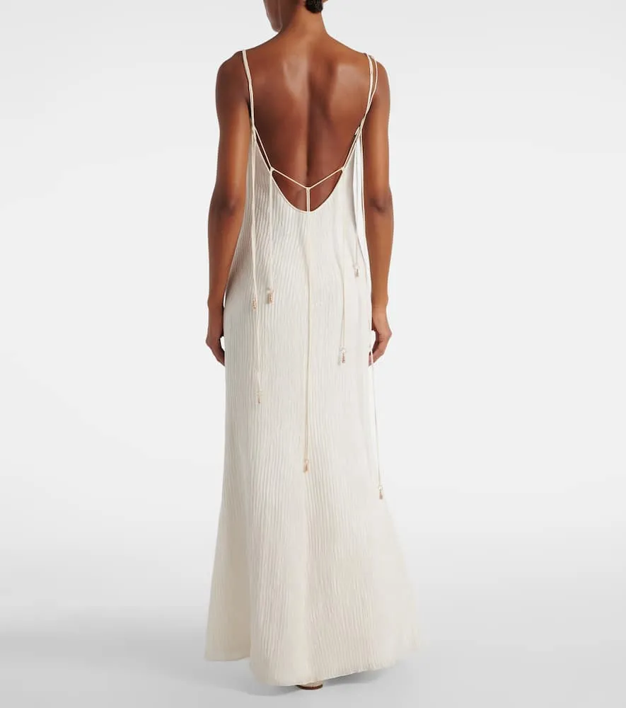 Gabriela Hearst Avebury silk pliss√É¬© slip dress