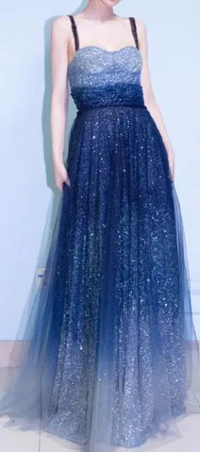 Glitter Bustier Maxi Dress