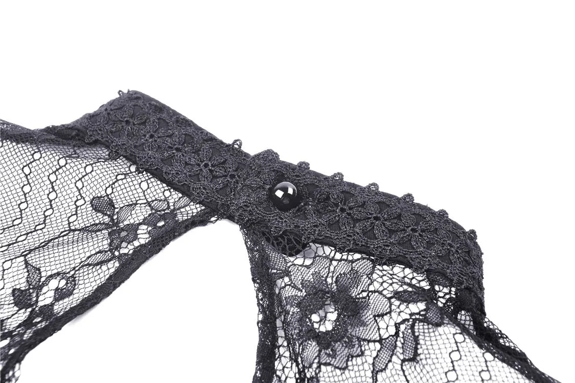 Gothic lace sexy shoulders cocktail dress DW418