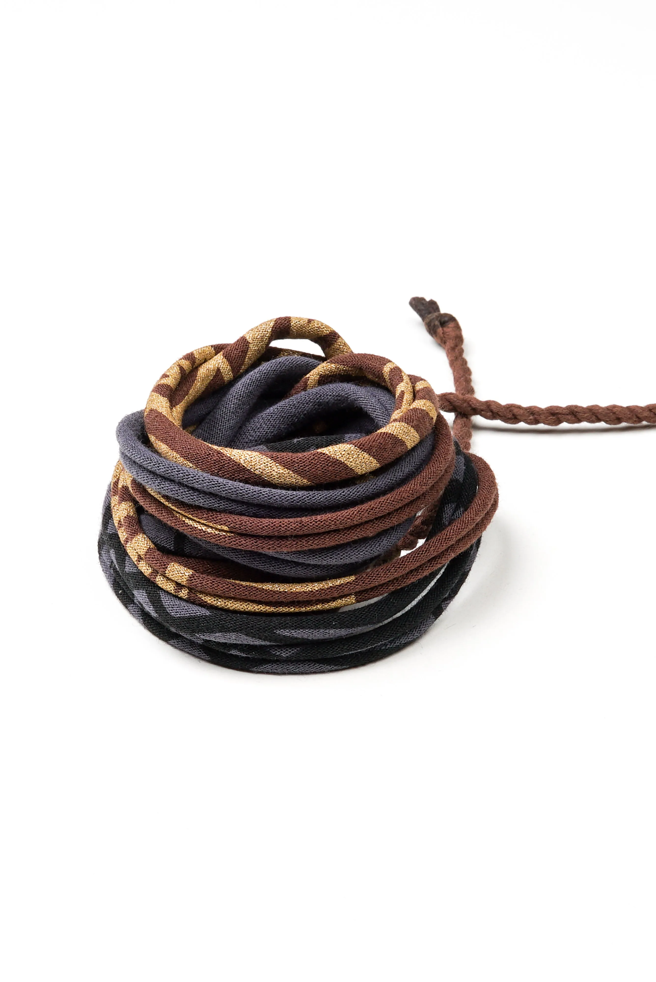 Necklush Wrap Bracelet / Grey Brown & Gold / Unisex
