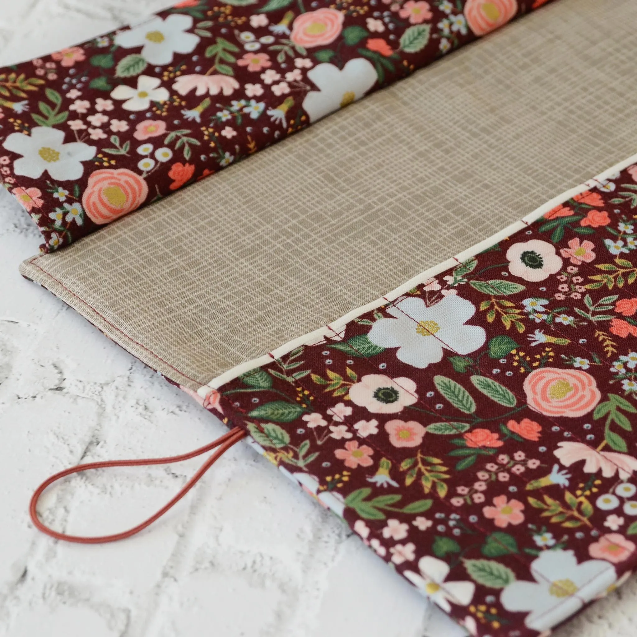 Quilted Crochet Hook Trifold Wrap, DPN Case