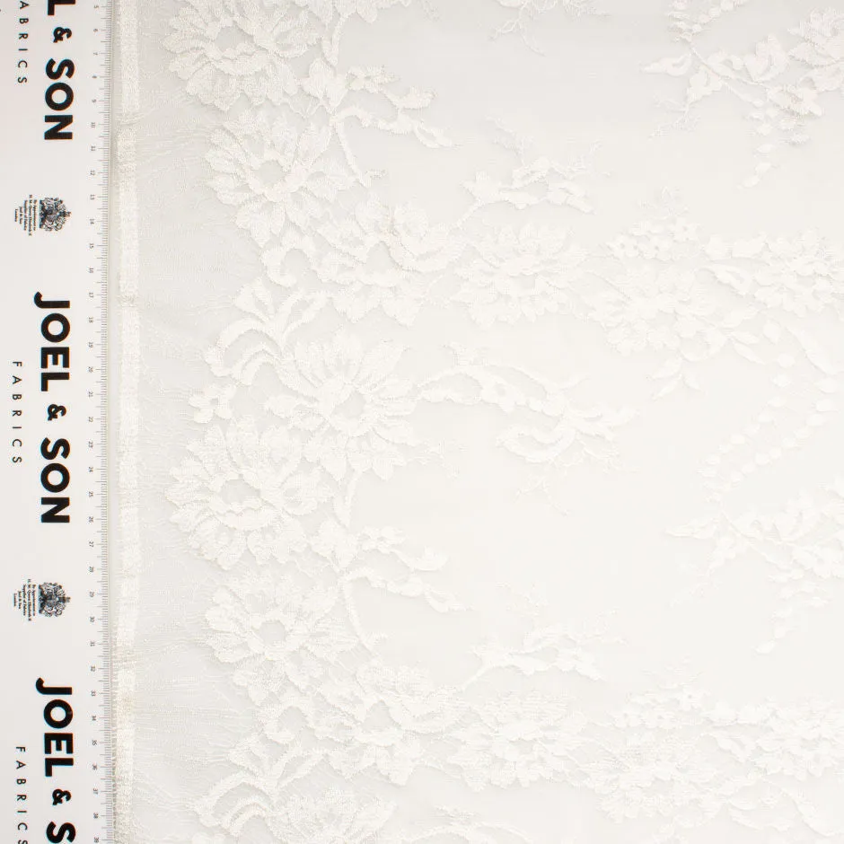 Rich Ivory Floral Chantilly Lace