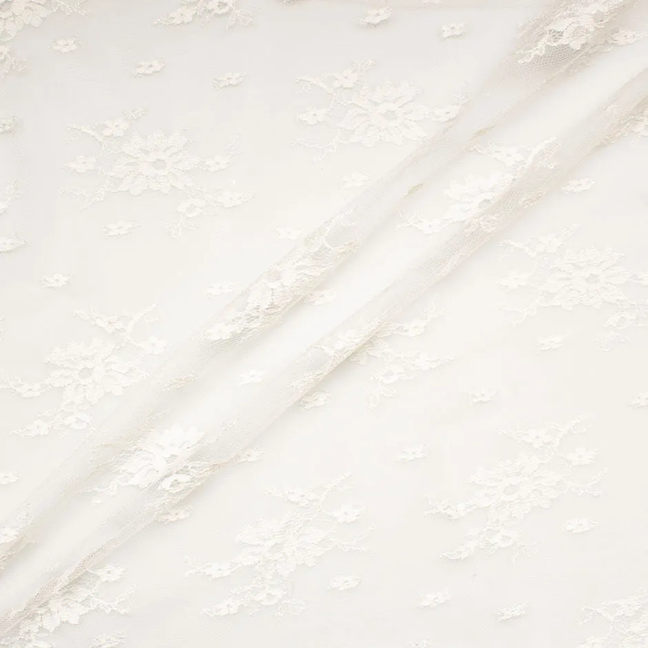 Rich Ivory Floral Chantilly Lace