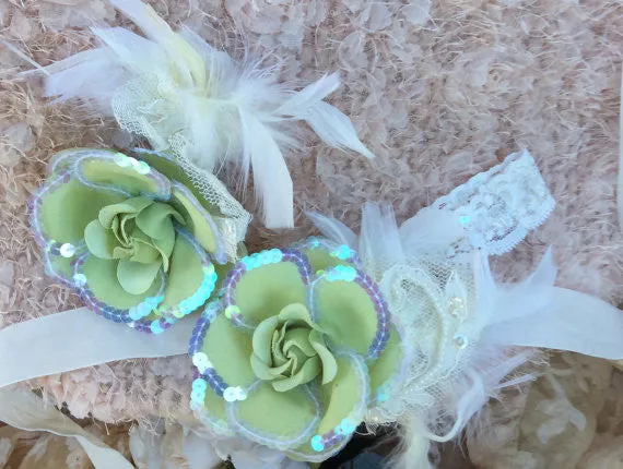 Silk Green  Baby Dress- Laura