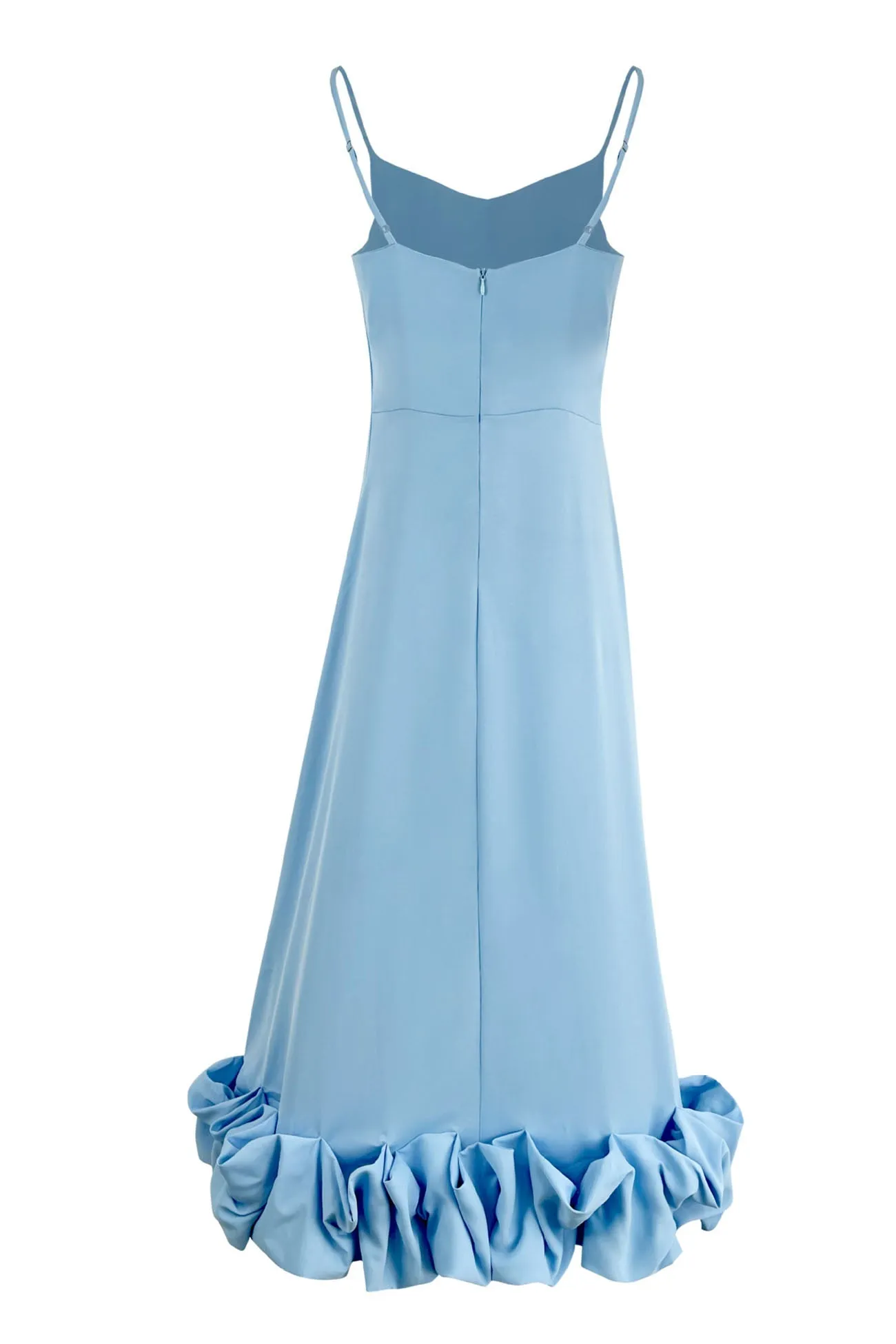 Sleeveless A-line Shirring Hem Midi Dress
