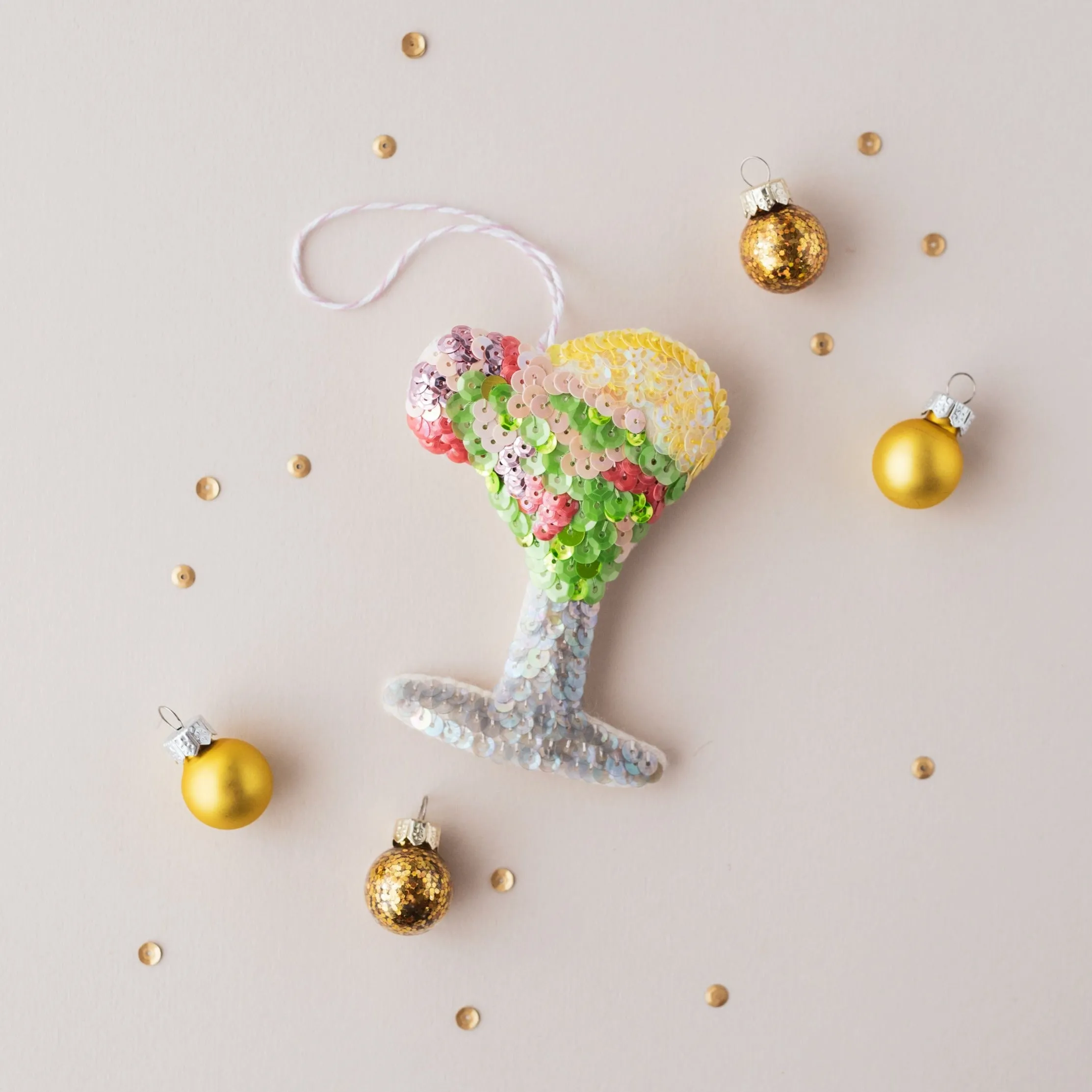 The Shrimp Cocktail Sequin Hanging Decoration
