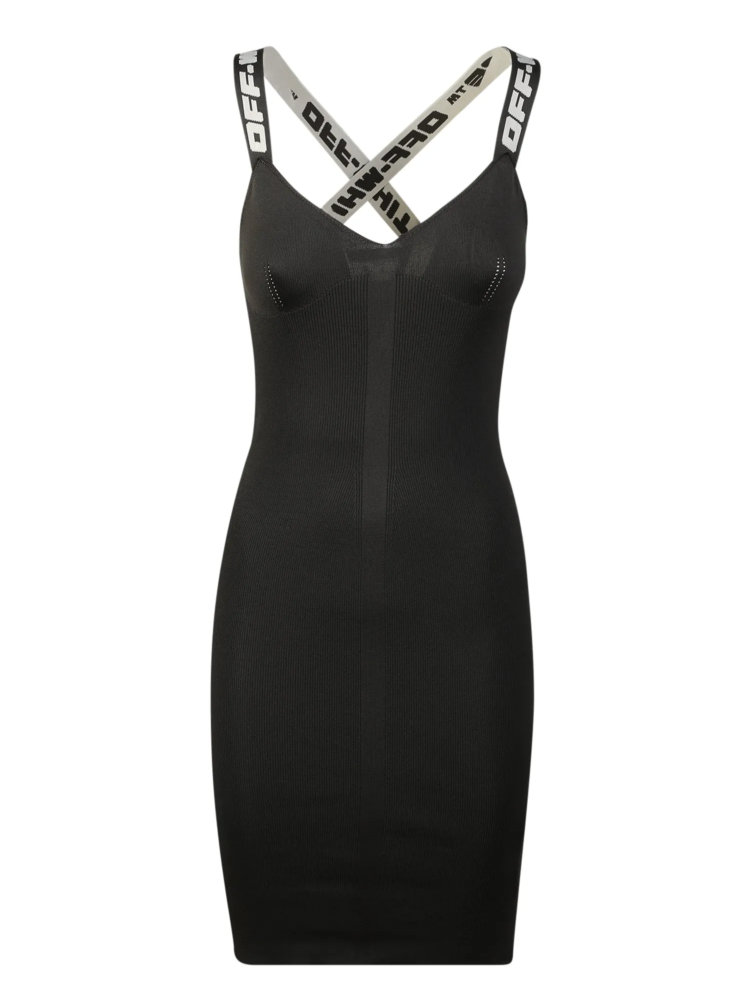 V-neck midi dresses black