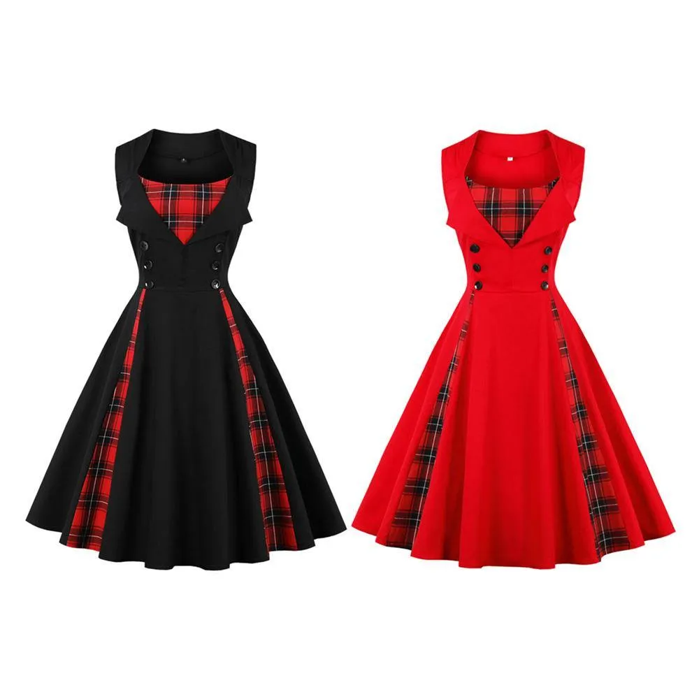 Vintage Plus Sizes Classy Midi Dresses