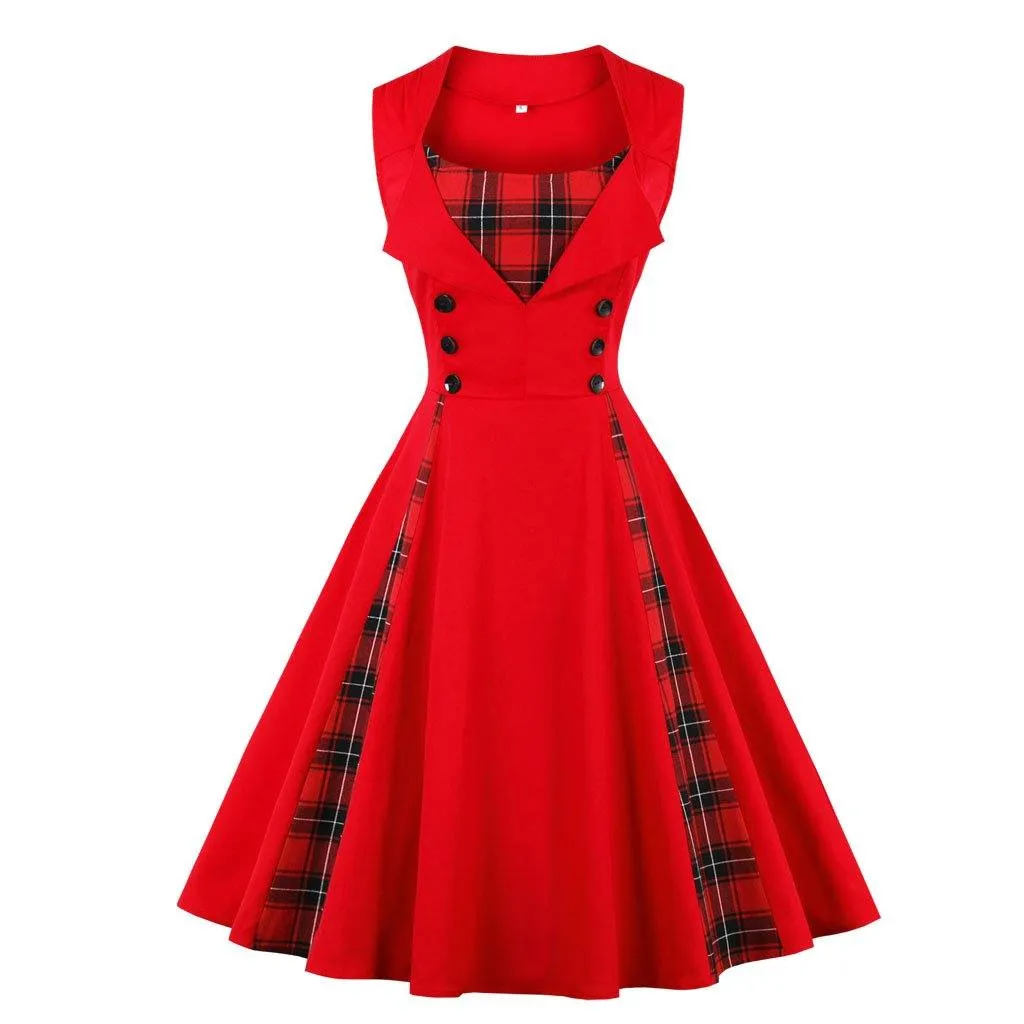 Vintage Plus Sizes Classy Midi Dresses